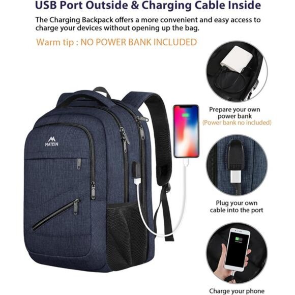17 inch Laptop Backpack, Large College Backpack Carry On TSA Approved main image 7